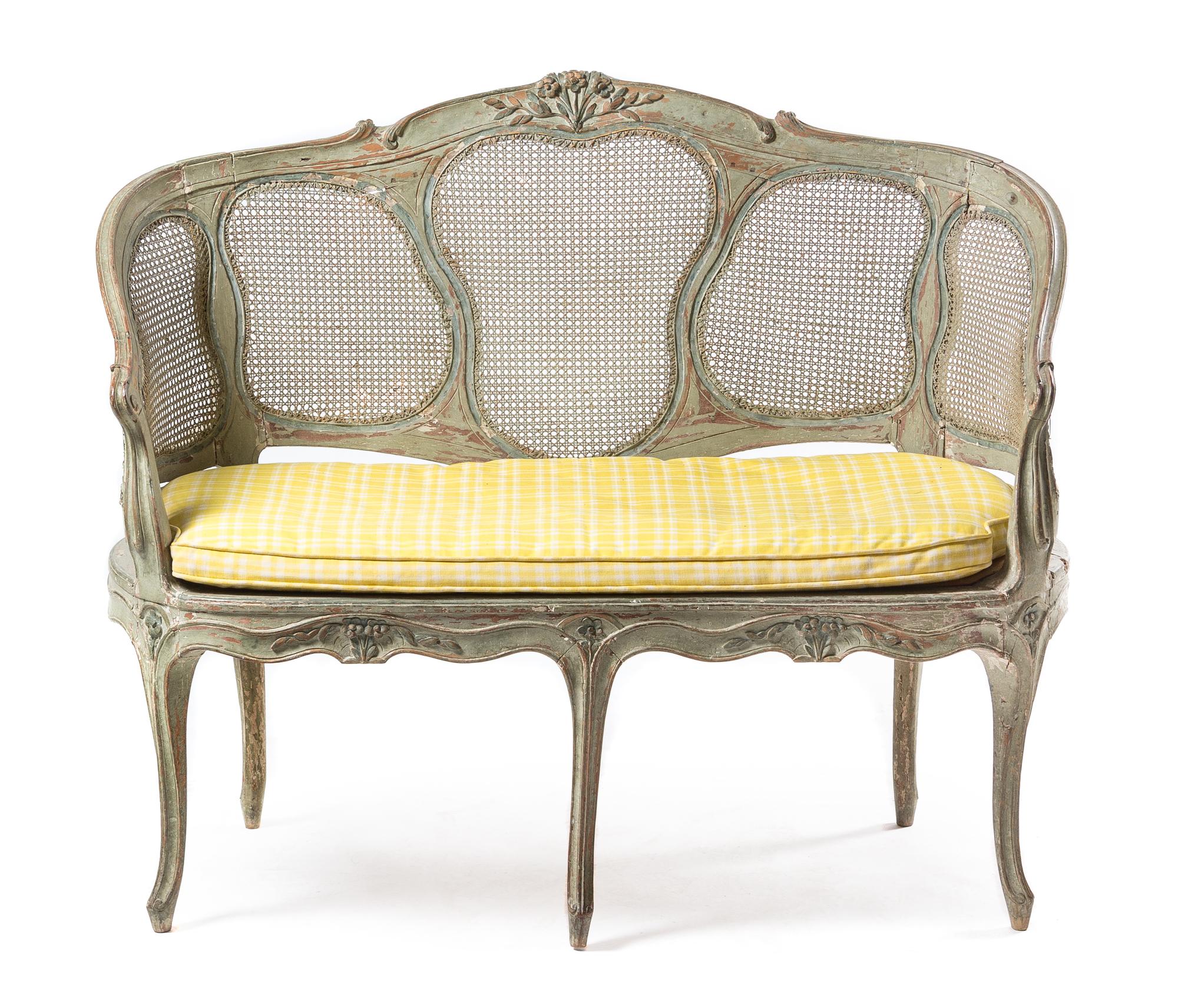A Louis XV Painted Settee — 18TH/19TH CENTURY
