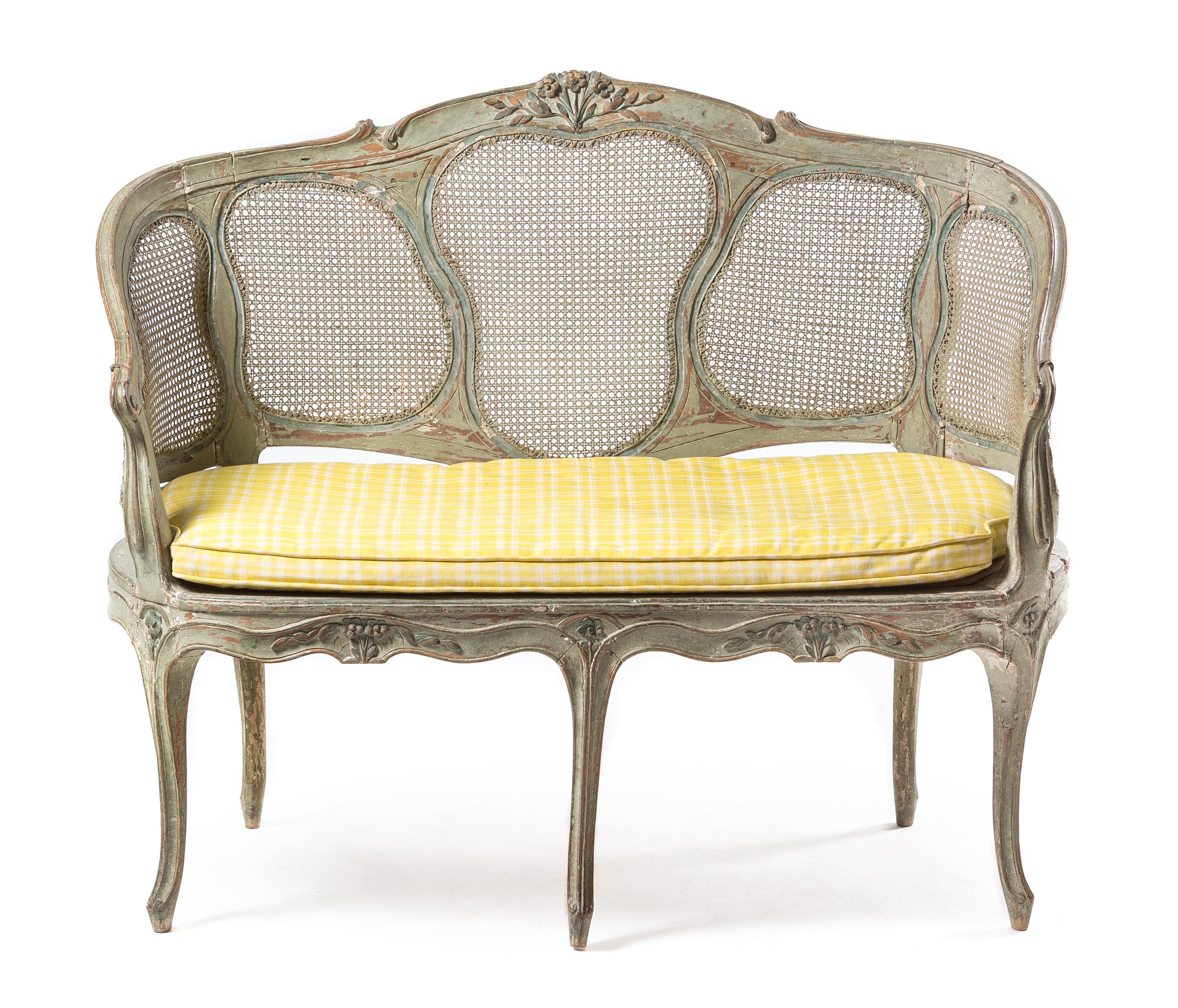 A Louis XV Painted Settee — 18TH/19TH CENTURY