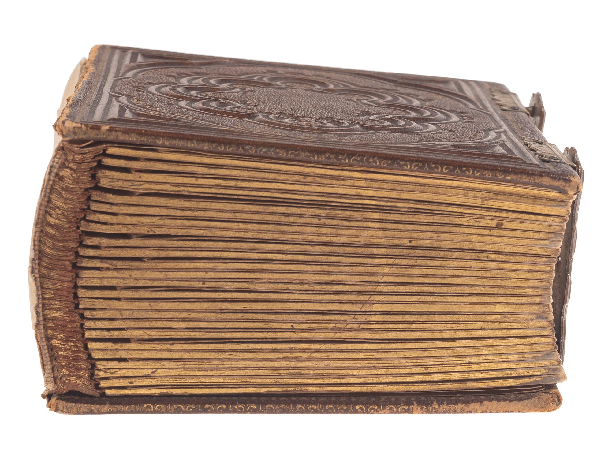 [NATIVE AMERICANS]. Album containing CDVs of Sioux involved in the 1862 Dakota Uprising in Minnesota containing photographs by Joel Whitney, B.F. Upton, and Martin's Gallery of St. Paul, MN.