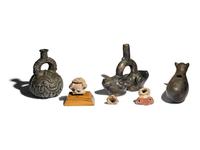 Six Pre-Columbian Terracotta Vessels and Figures