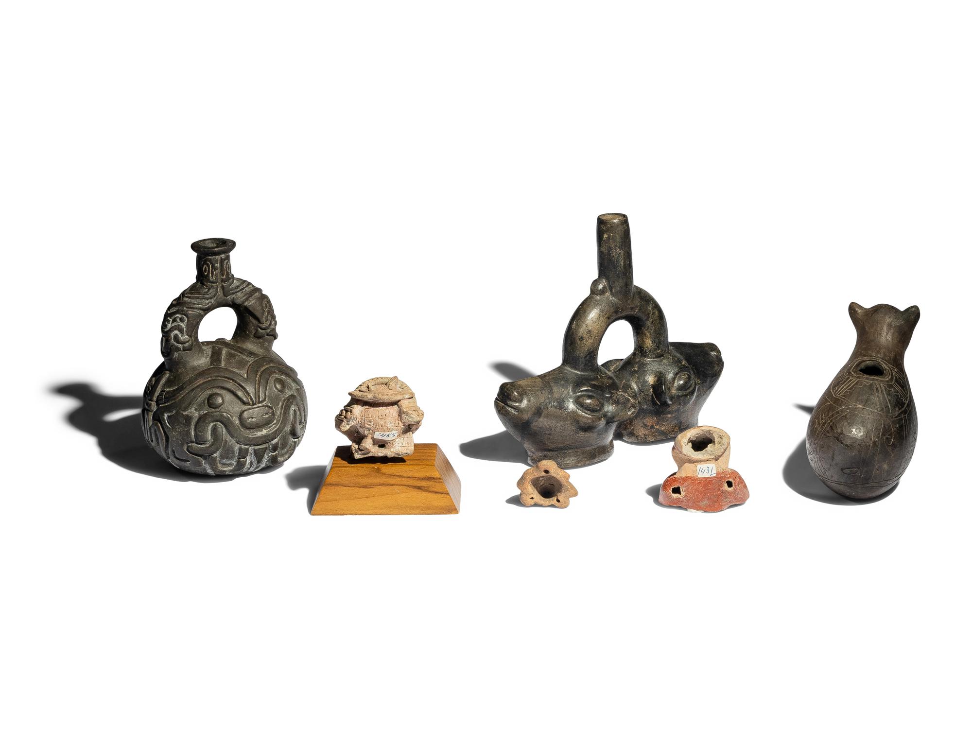 Six Pre-Columbian Terracotta Vessels and Figures