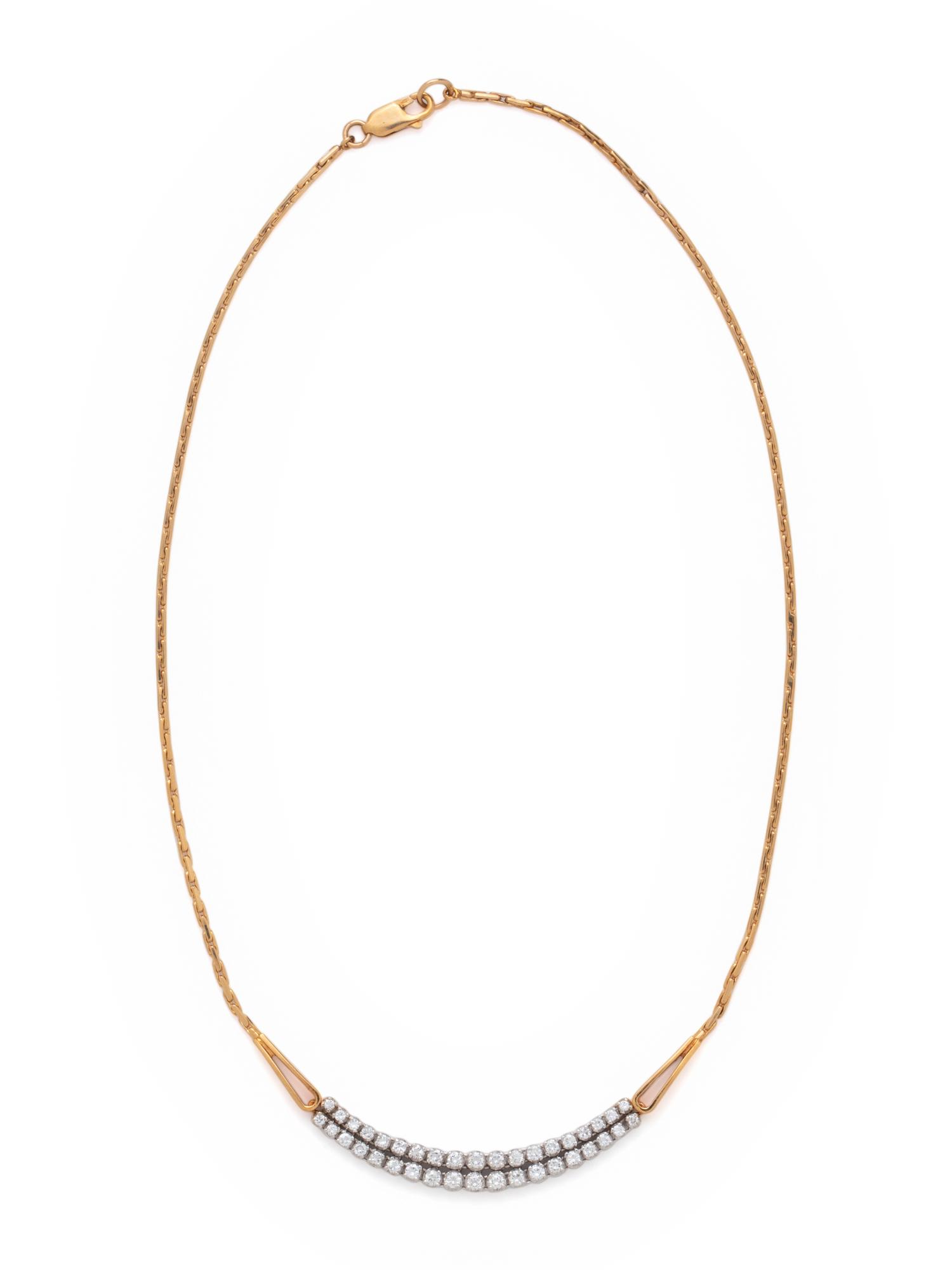 BICOLOR GOLD AND DIAMOND NECKLACE