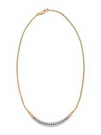 BICOLOR GOLD AND DIAMOND NECKLACE