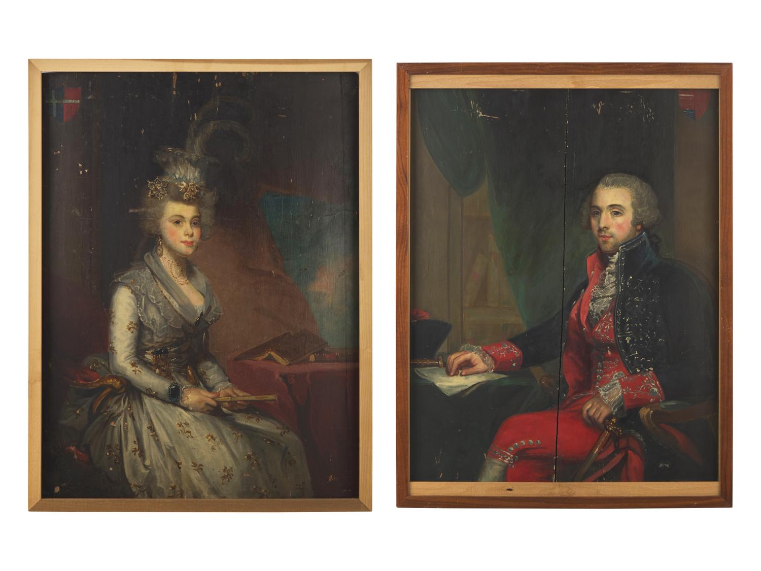 After Gilbert Stuart (1755-1828), A Pair Of Portraits: Don Josef And Dona Matilda Stoughton De Jaudenes Y Nebot
