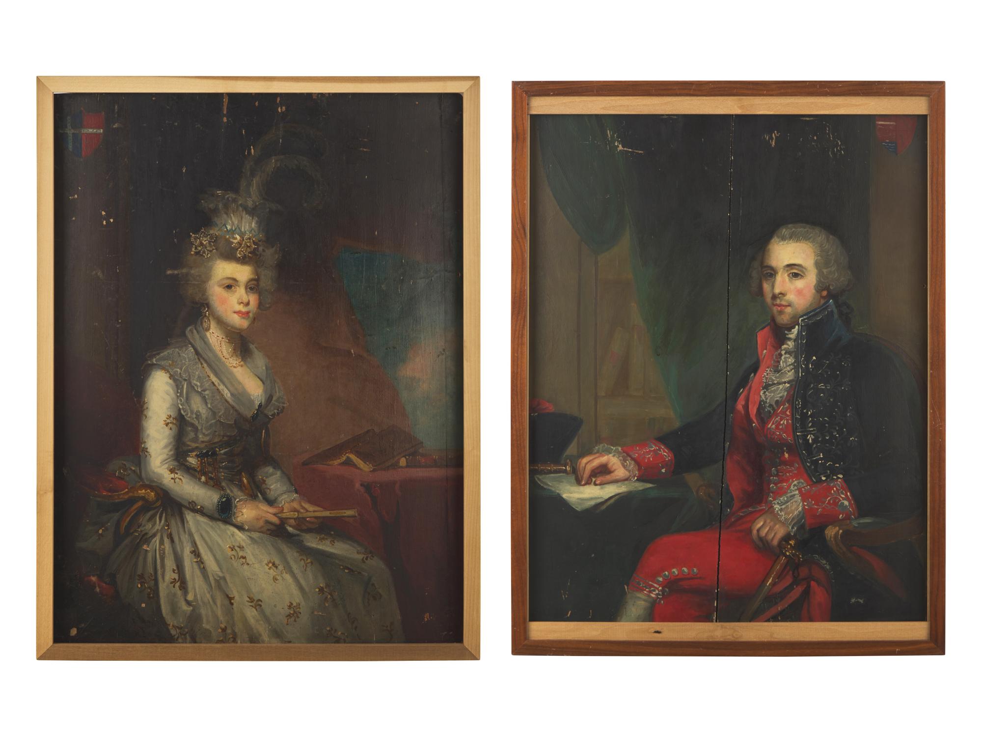 After Gilbert Stuart (1755-1828), A Pair Of Portraits: Don Josef And Dona Matilda Stoughton De Jaudenes Y Nebot