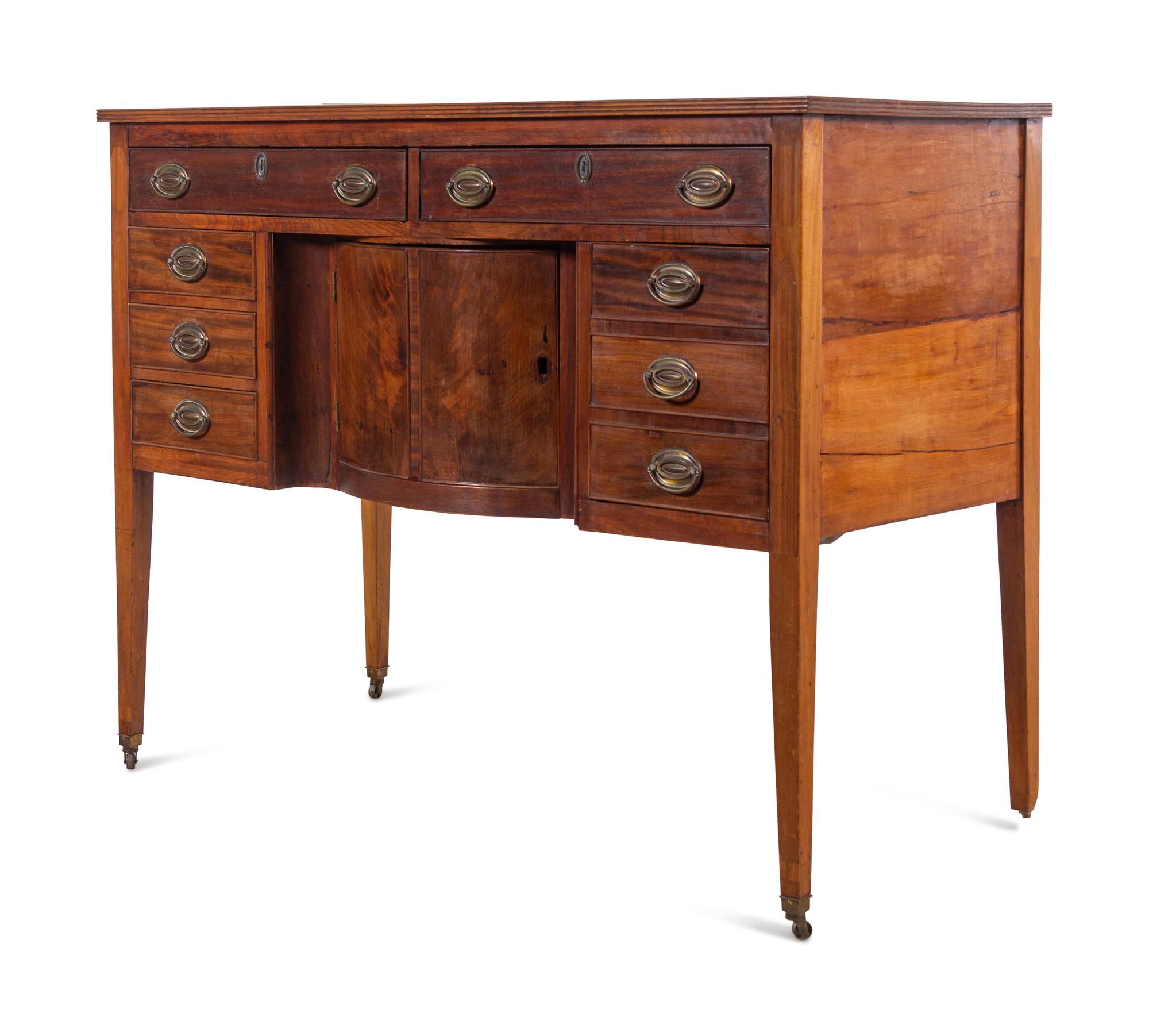 A Federal Cherrywood and Mahogany Sideboard