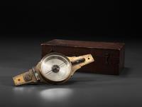 A W. and L.E. Gurley Cased Brass Compass