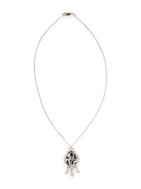 WHITE GOLD, DIAMOND, AND BLACK HARDSTONE DEMI PARURE