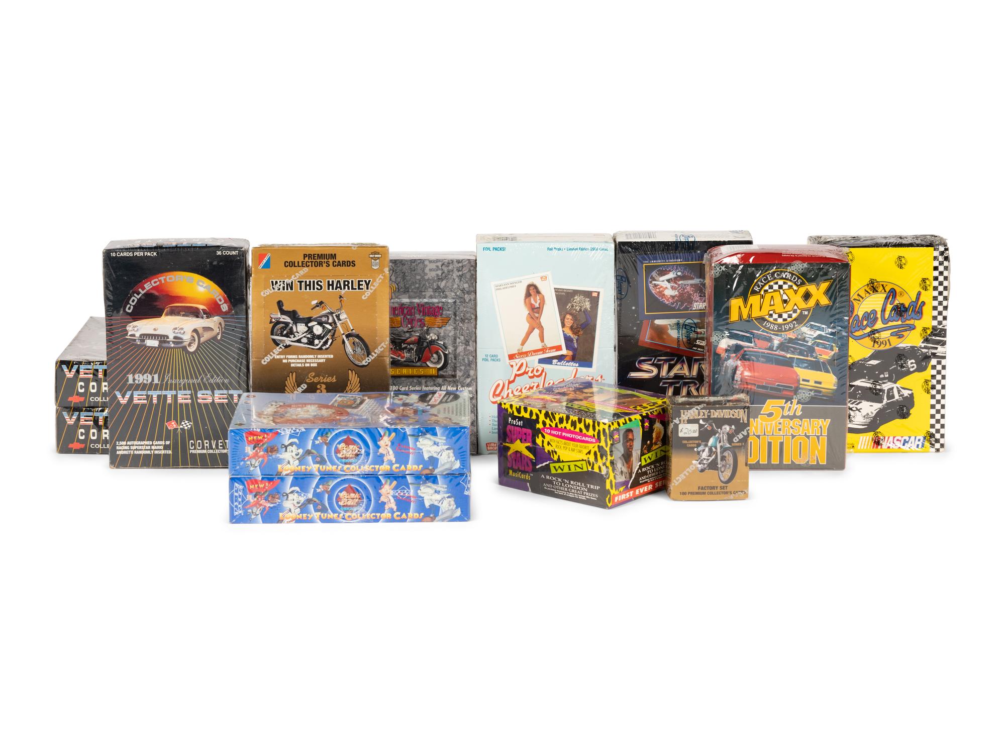 A Large Group of Unopened Boxes of Trading Cards,