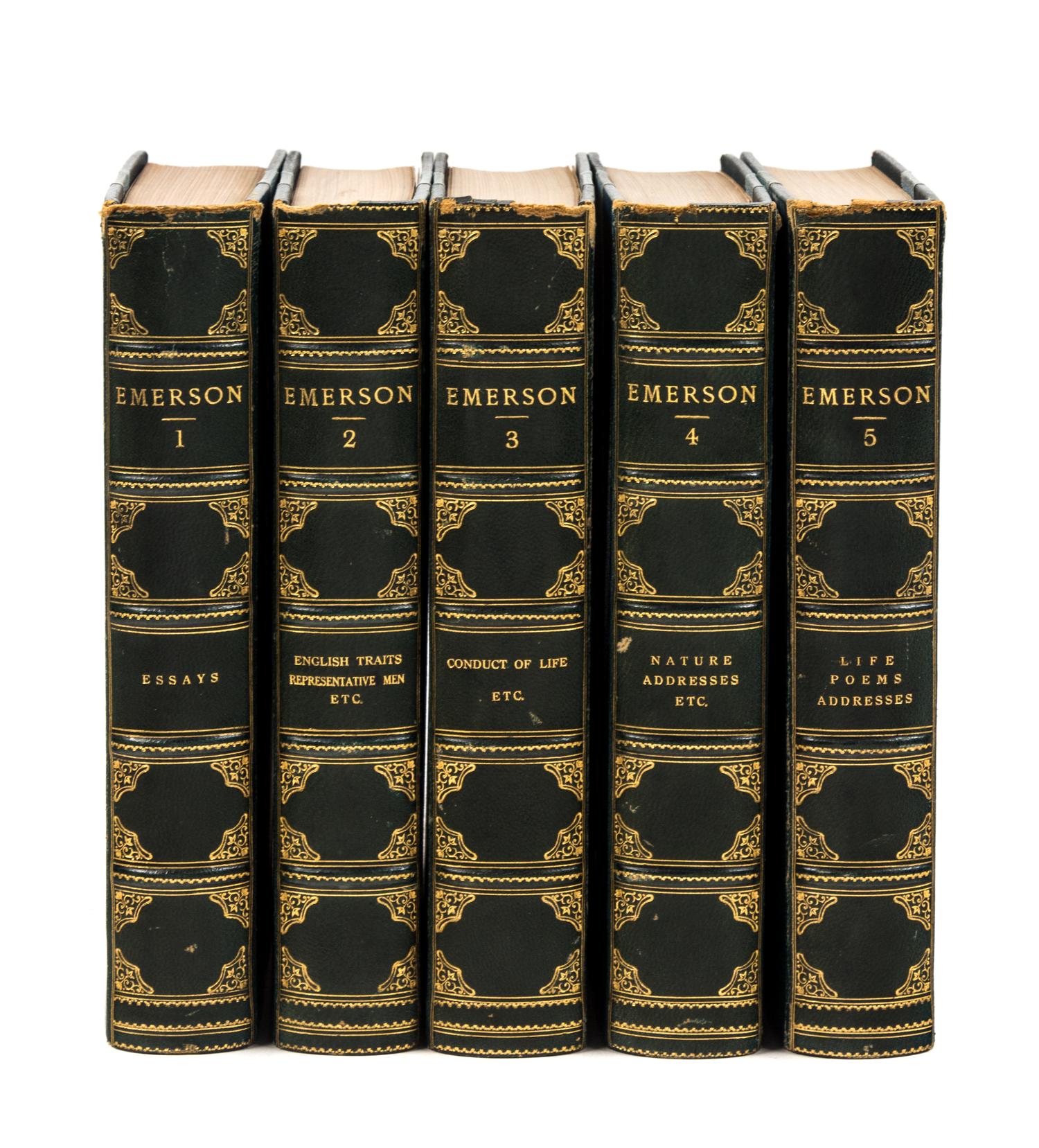EMERSON, Ralph Waldo (1803-1882). Works. New York: Bigelow, Brown & Co., Inc., n.d.