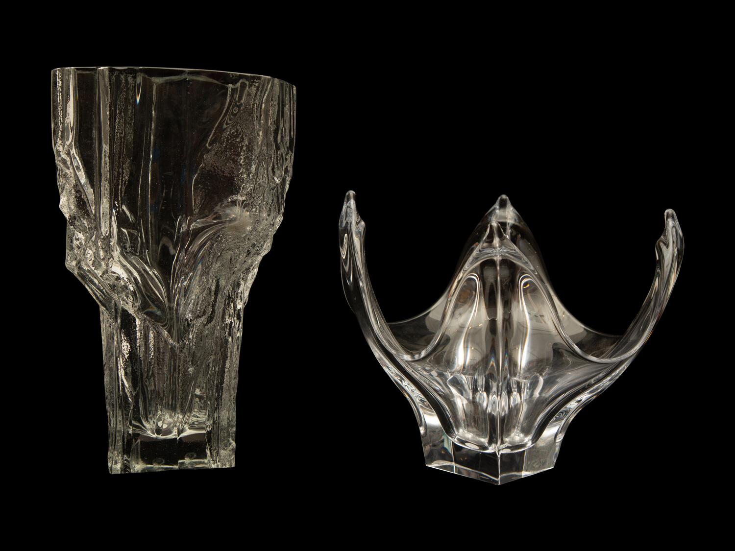 A Cofrac Art Verrier Bowl and a Tapio Wirkkala Vase — Mid-20th Century