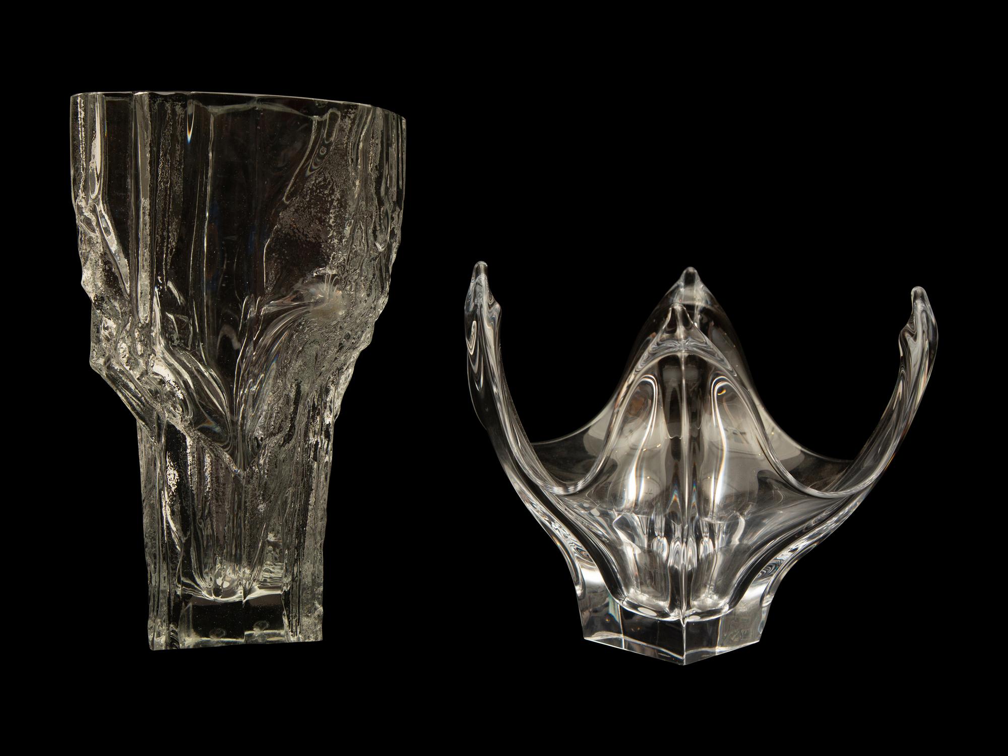 A Cofrac Art Verrier Bowl and a Tapio Wirkkala Vase — Mid-20th Century
