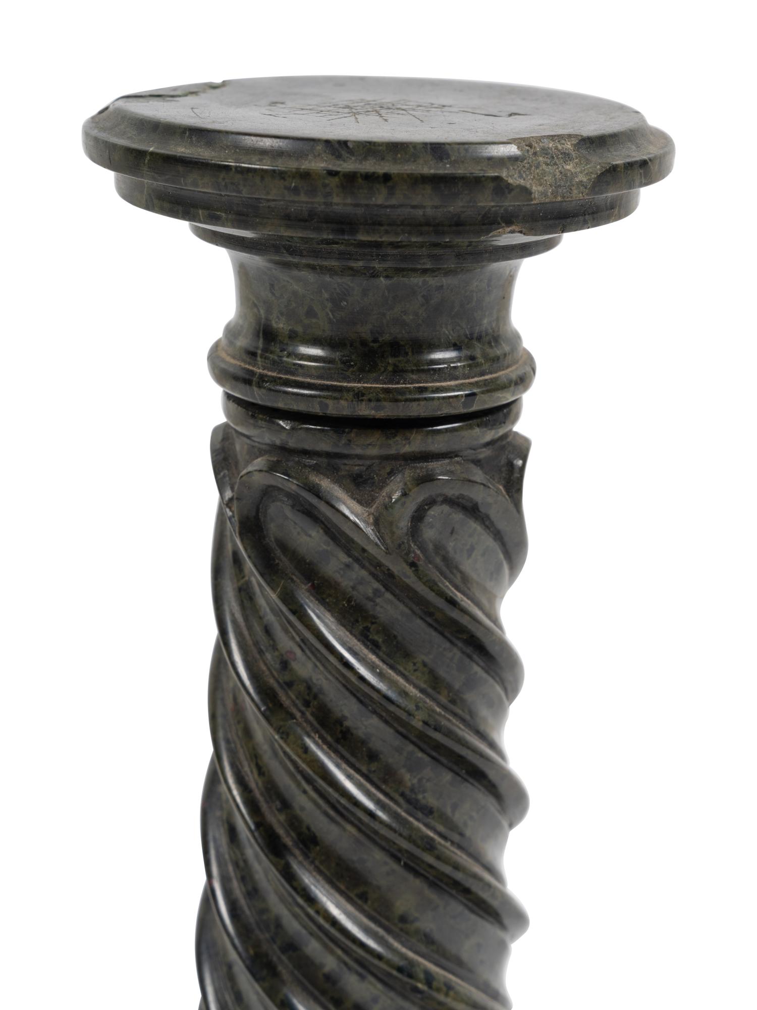 A Grand Tour Style Diminutive Marble Pedestal