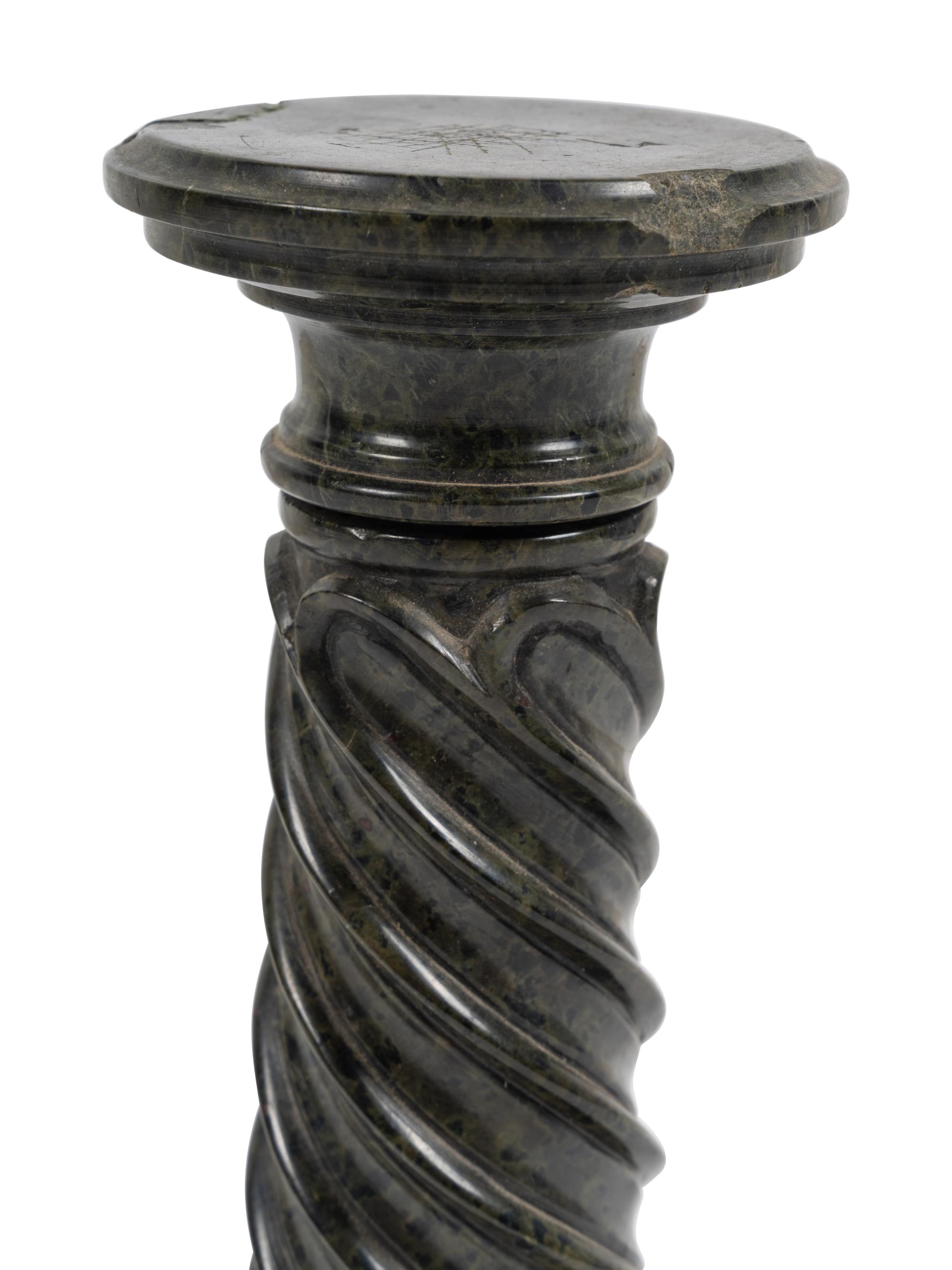 A Grand Tour Style Diminutive Marble Pedestal