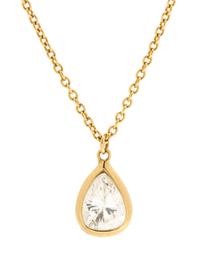 An 18 Karat Yellow Gold and "Diamonds by the Yard" Solitaire Necklace, Elsa Peretti for Tiffany & Co., 6.10 dwts.