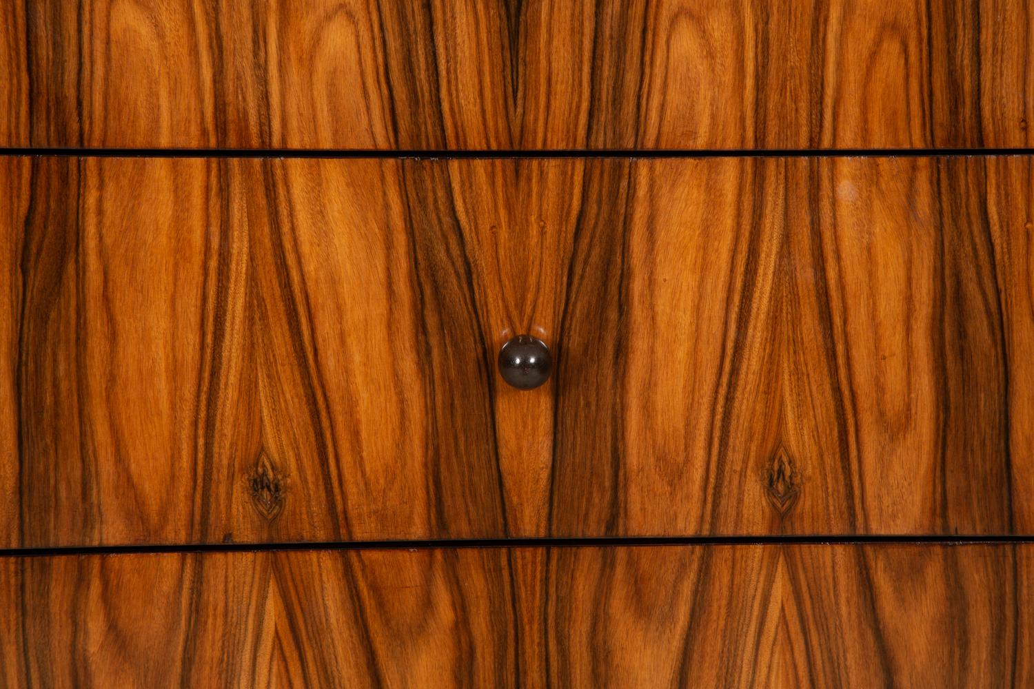 An Art Deco Style Rosewood and Mahogany Semainier