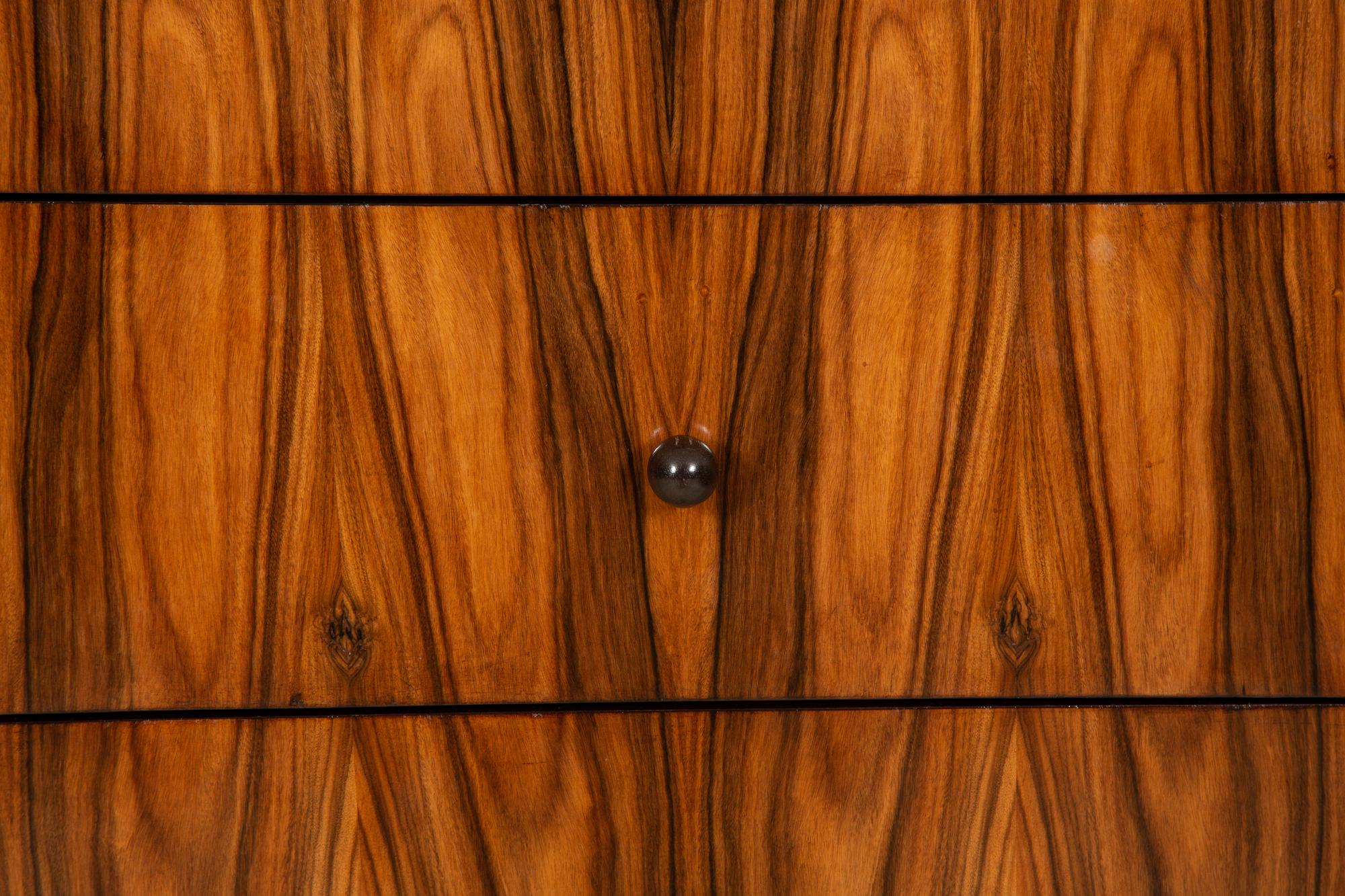 An Art Deco Style Rosewood and Mahogany Semainier