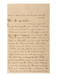 [CIVIL WAR]. Soldier's letter describing the Battle of Fredericksburg. "Camp on Battle Field on the Rappanhannock [sic]," 14 December 1862.