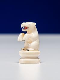 Inuit Carved Walrus Ivory Chess Set