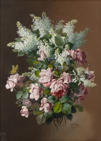 White Lilacs and Pink Roses , 1903