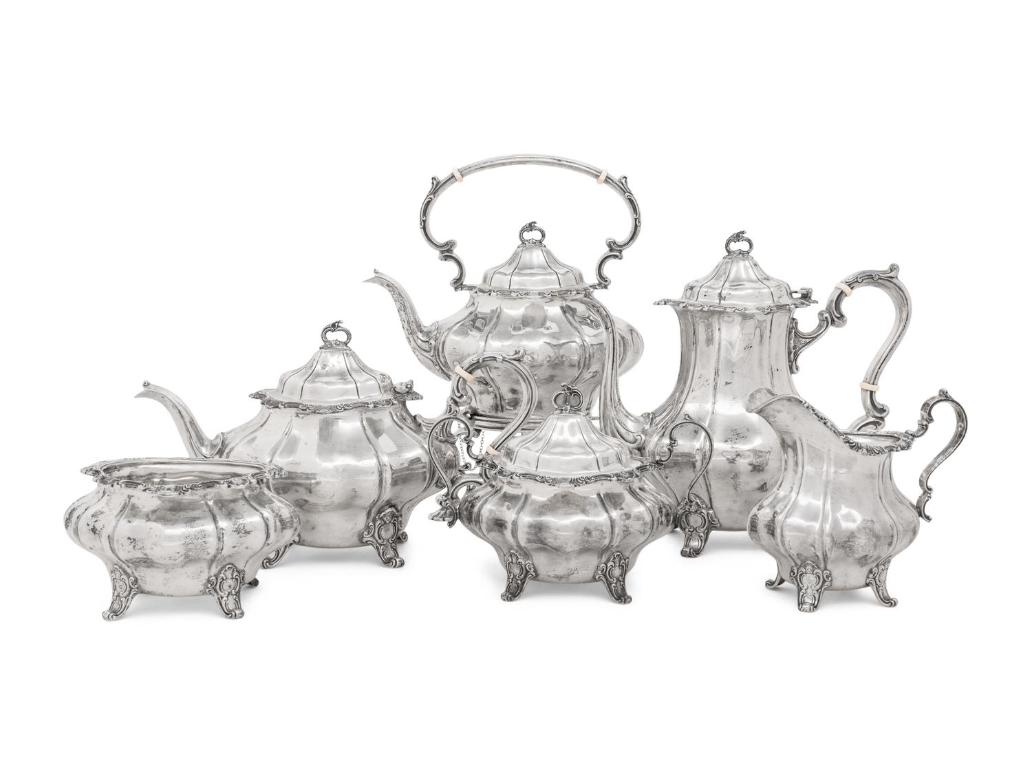 An American Silver Six-Piece Tea and Coffee Service