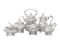 An American Silver Six-Piece Tea and Coffee Service