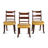 A Set of Three Federal Style Mahogany Side Chairs