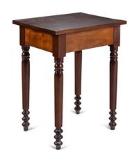A Maple and Walnut One Drawer Work Table