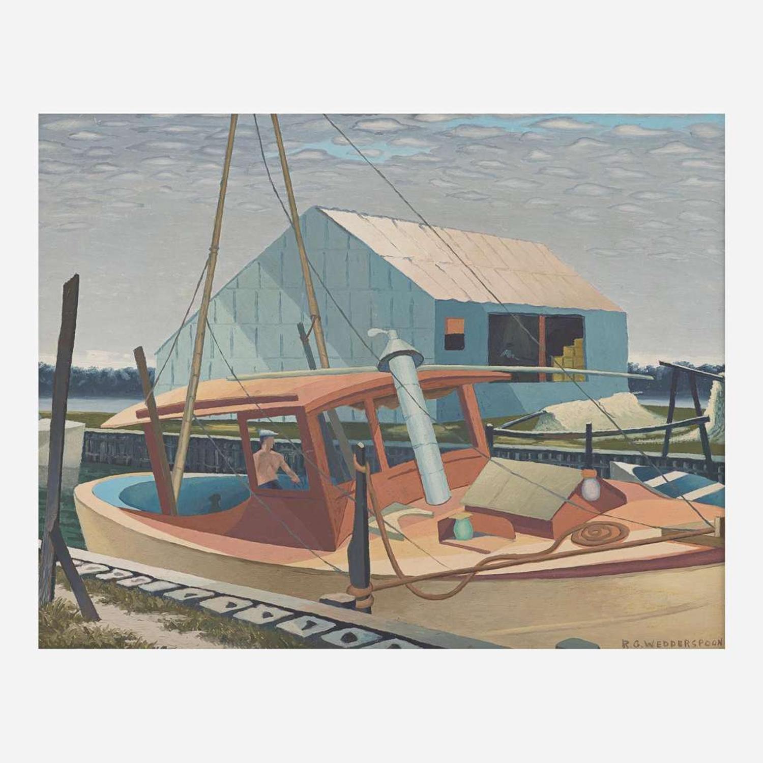 Richard Gibson Wedderspoon (American, B.C. 1889-D.C. 1976) Fishing Boat, Naples, Florida