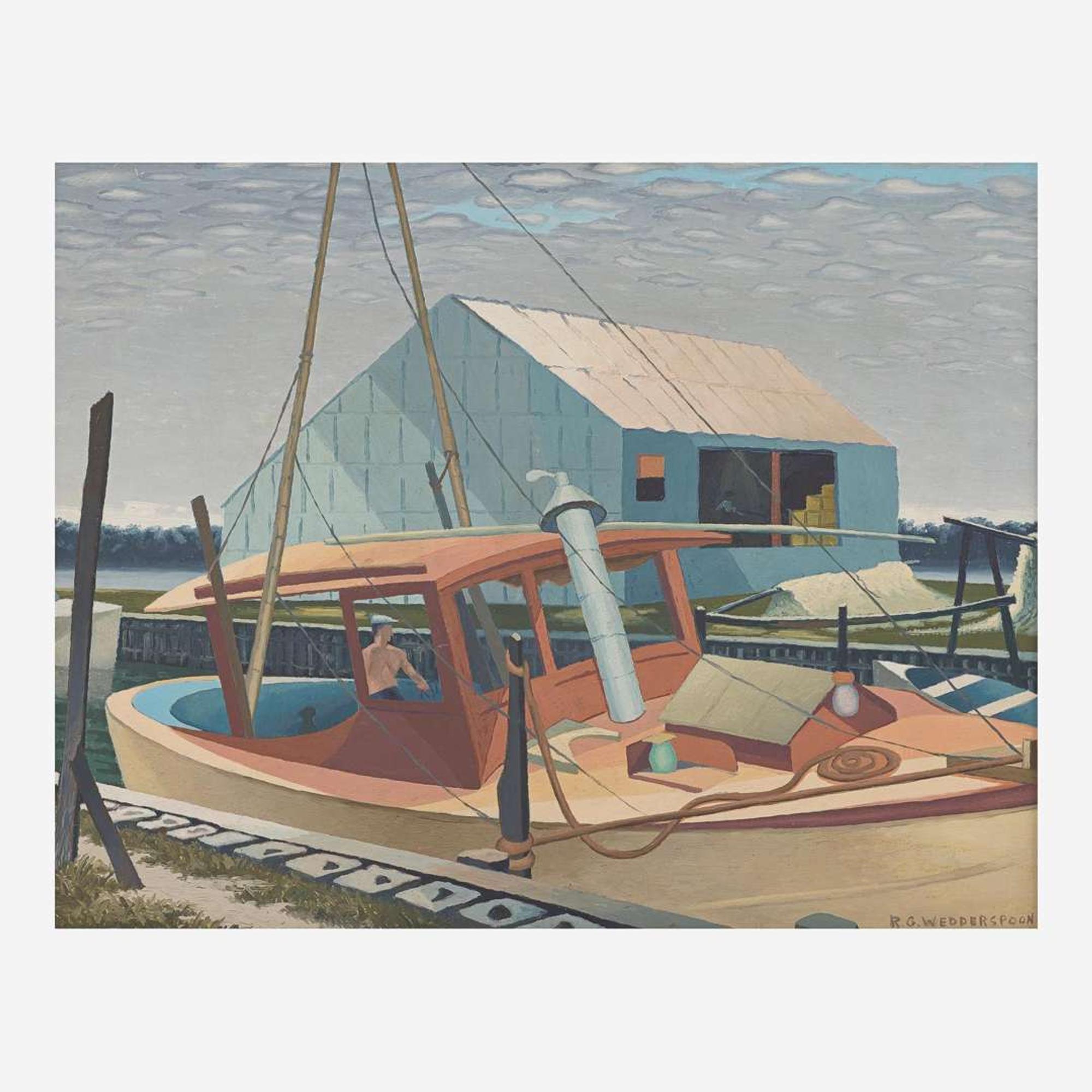 Richard Gibson Wedderspoon (American, B.C. 1889-D.C. 1976) Fishing Boat, Naples, Florida