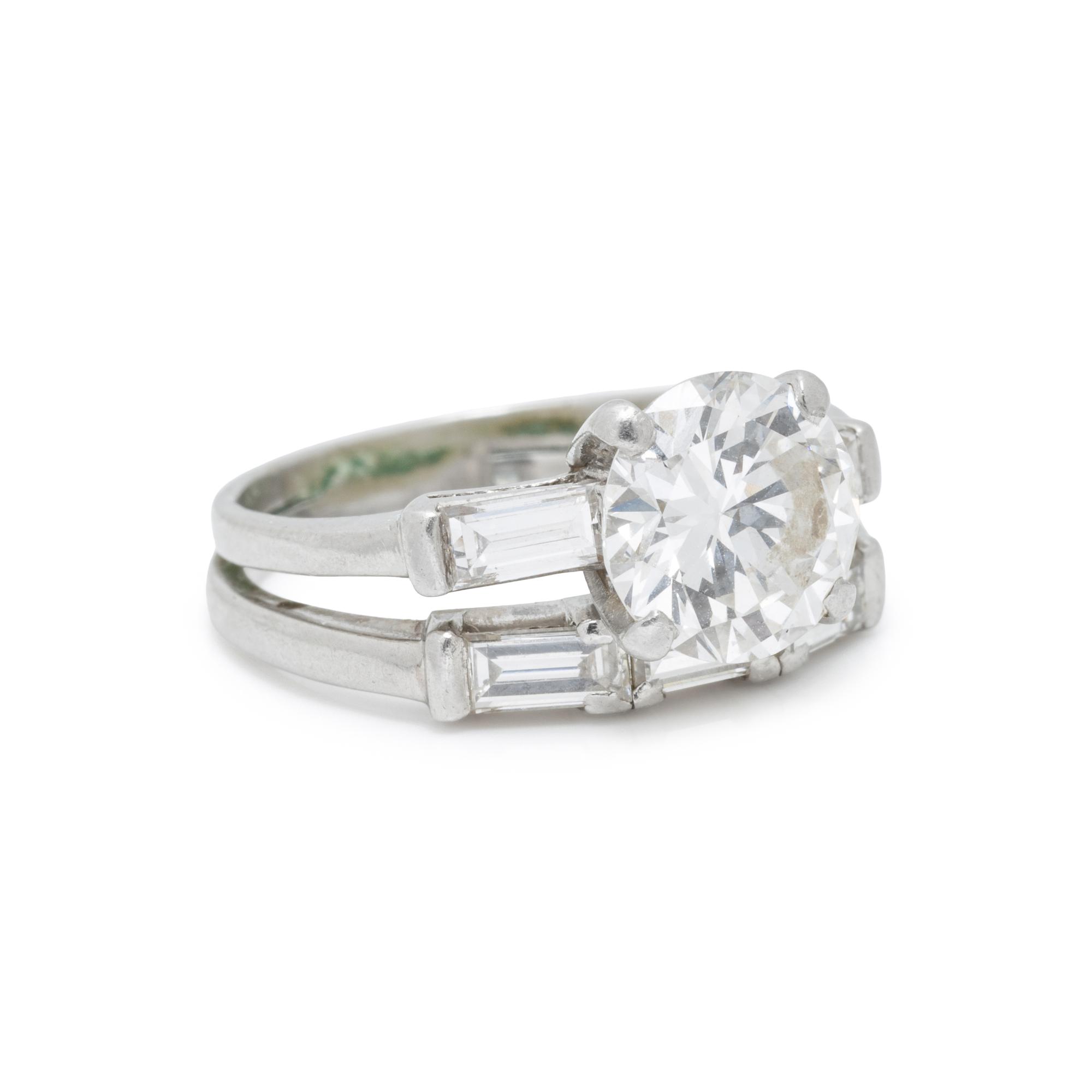 DIAMOND AND PLATINUM RING