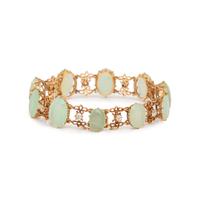 ANTIQUE, CHRYSOPRASE AND DIAMOND BRACELET
