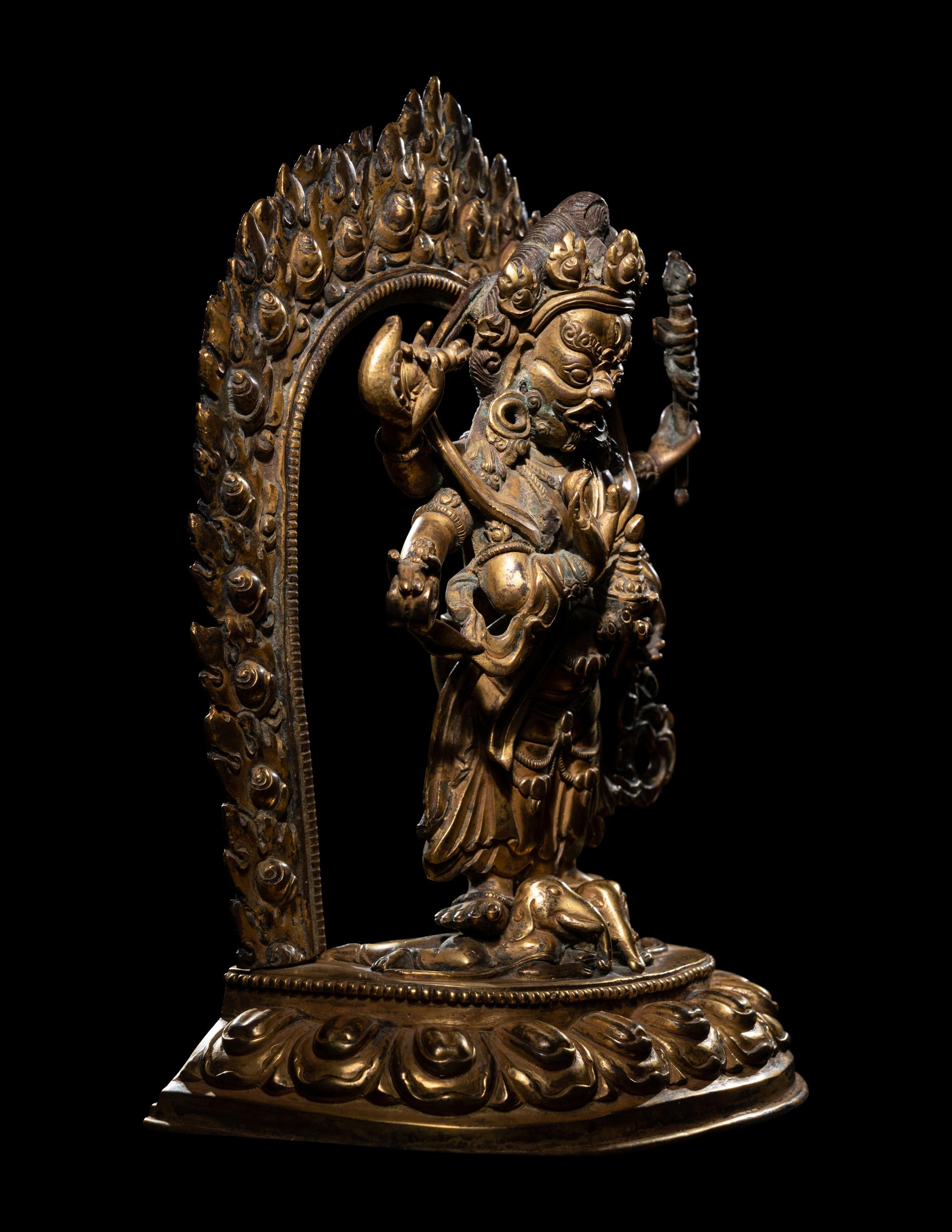 A Sino-Tibetan Gilt Bronze Figure of Bodhisattva