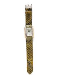 GARAVELLI, DAVID STERN, 18K WHITE GOLD, DIAMOND, AND MOTHER-OF-PEARL WATCH