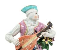 A Pair of English Bocage Porcelain Figural Groups