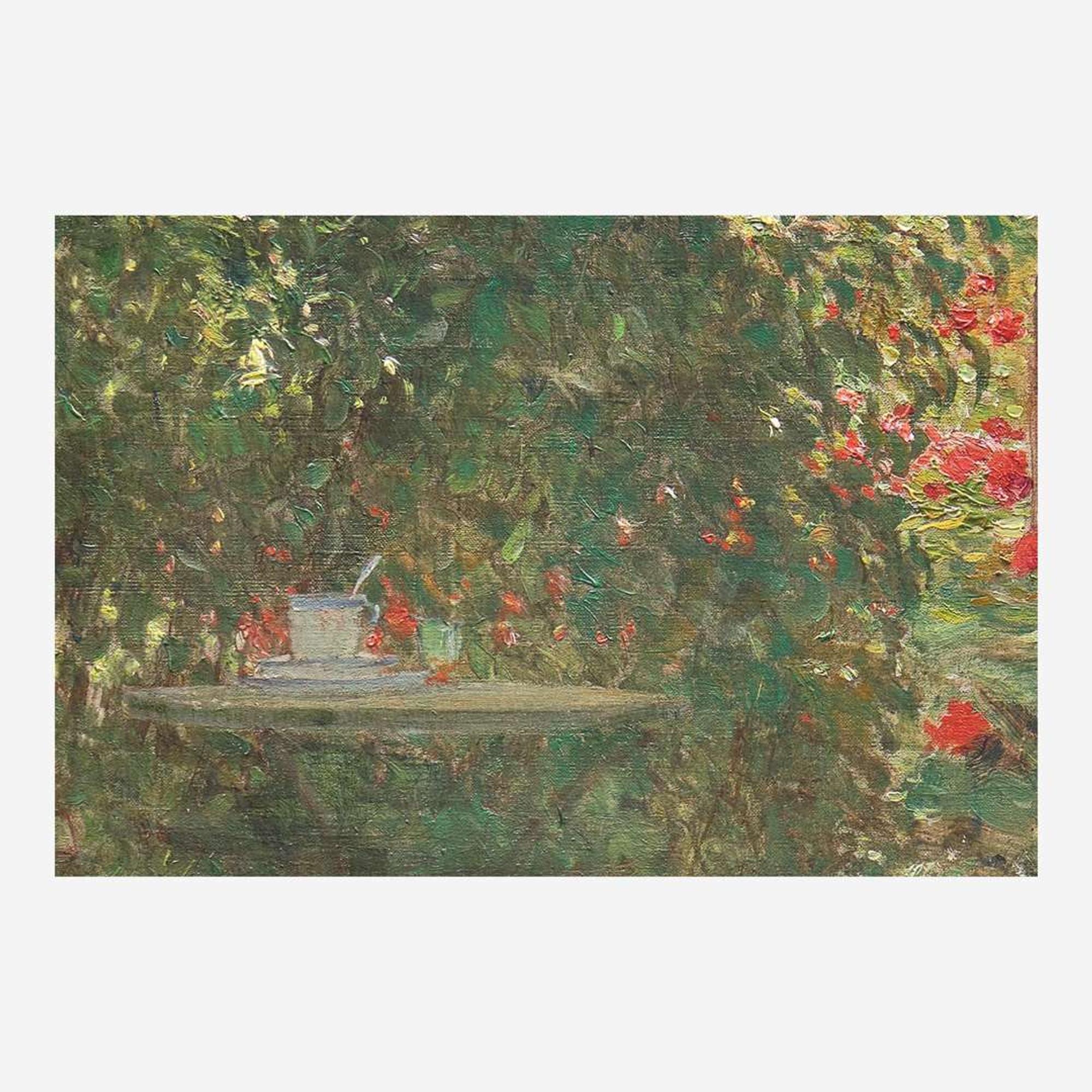 Childe Hassam (American, 1859–1935) Mrs. Hassam in a Garden, Villiers-le-Bel