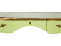 A Louis XV Style Gilt Metal Mounted Green-Painted Bureau Plat