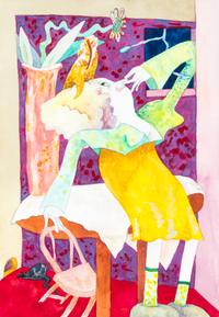 Gladys Nilsson, (American, b. 1940), Measure 4 Measure, 1994, Bird, 2001 and Pynkly Furnashed, 2002