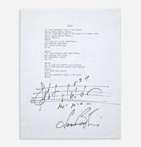 [Music] Bernstein, Leonard Inscribed Musical Quotation from "West Side Story"