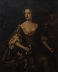 Continental School, (18th/19th century), Portrait of a Lady with Spaniel