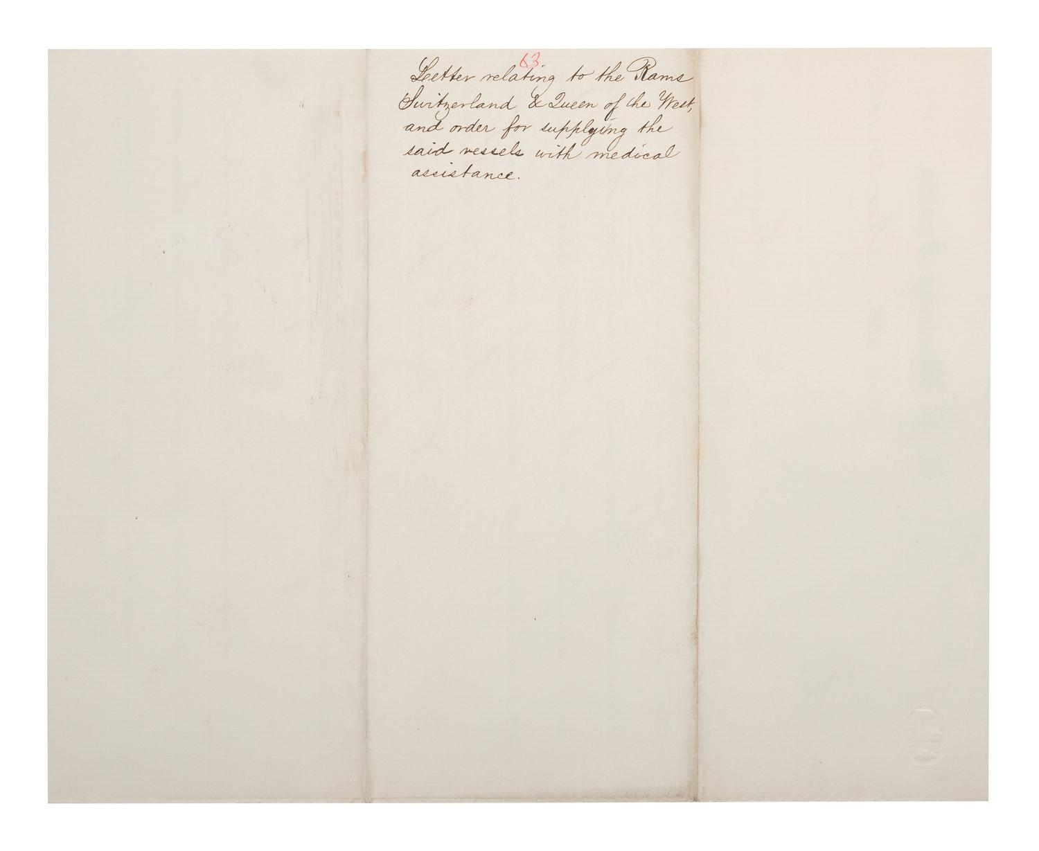 [CIVIL WAR - NAVY]. A group of 4 documents with Vicksburg and Mississippi Squadron interest, comprising: