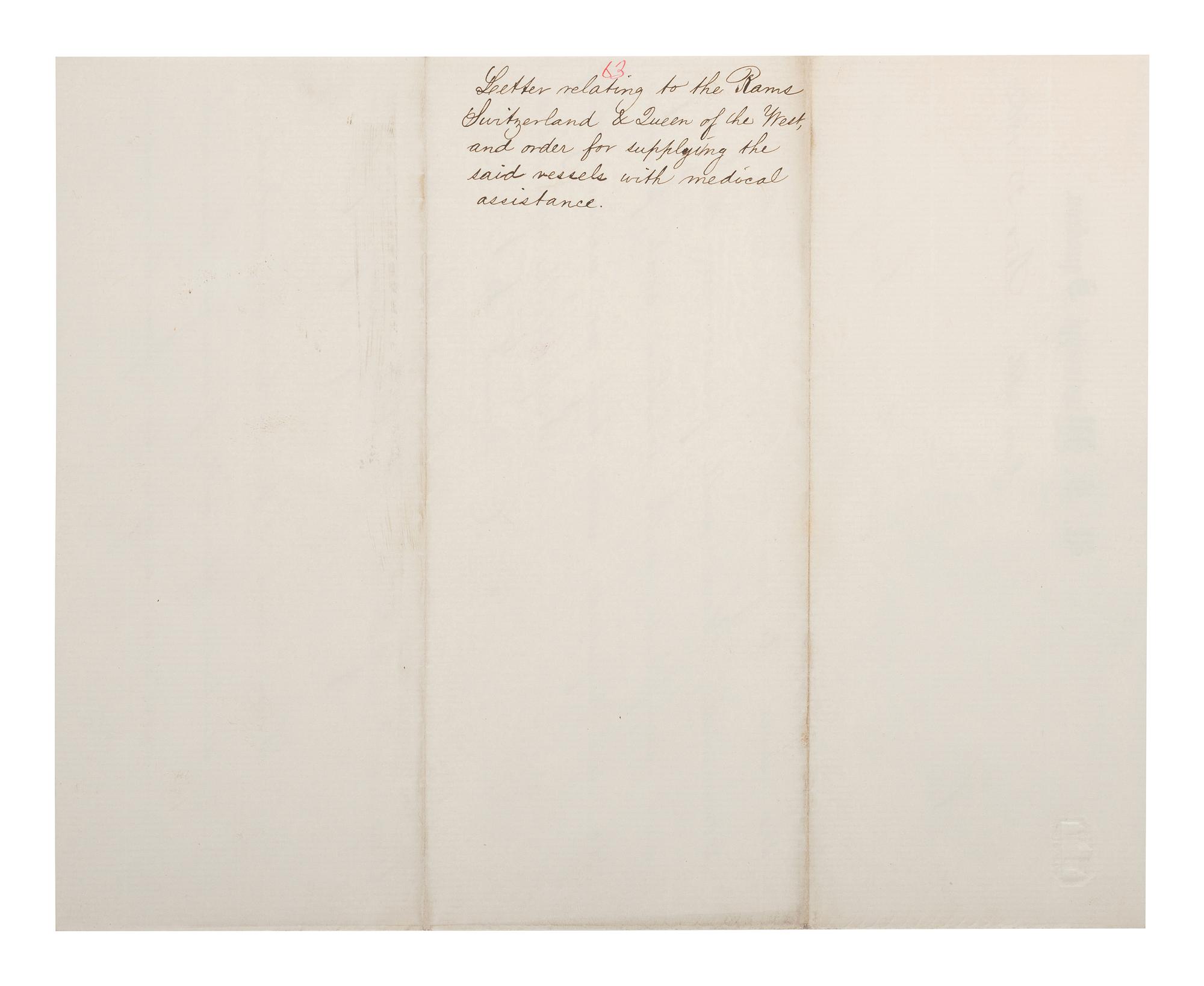 [CIVIL WAR - NAVY]. A group of 4 documents with Vicksburg and Mississippi Squadron interest, comprising: