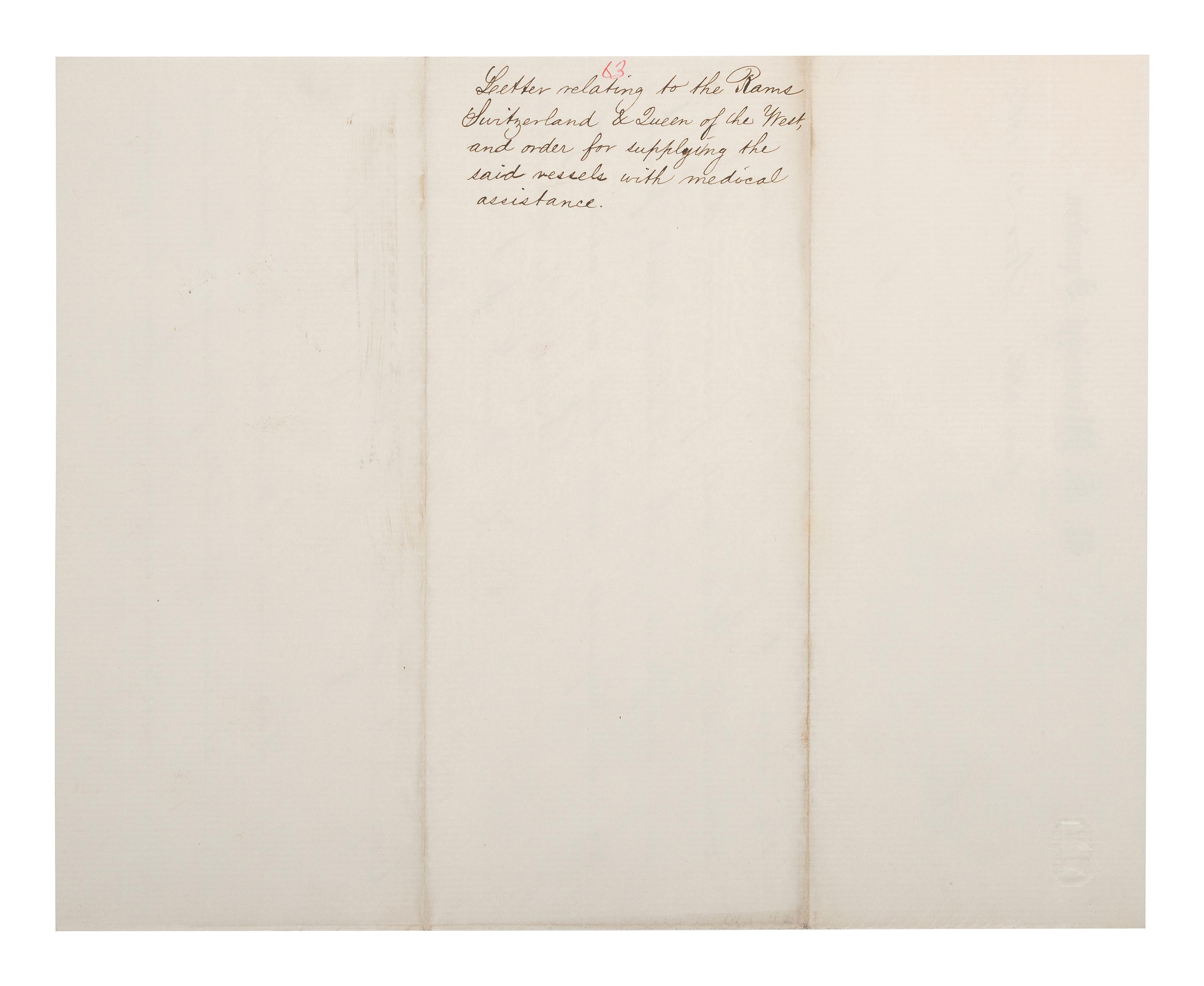 [CIVIL WAR - NAVY]. A group of 4 documents with Vicksburg and Mississippi Squadron interest, comprising: