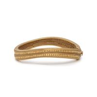 KIESELSTEIN-CORD, YELLOW GOLD AND DIAMOND BANGLE BRACELET