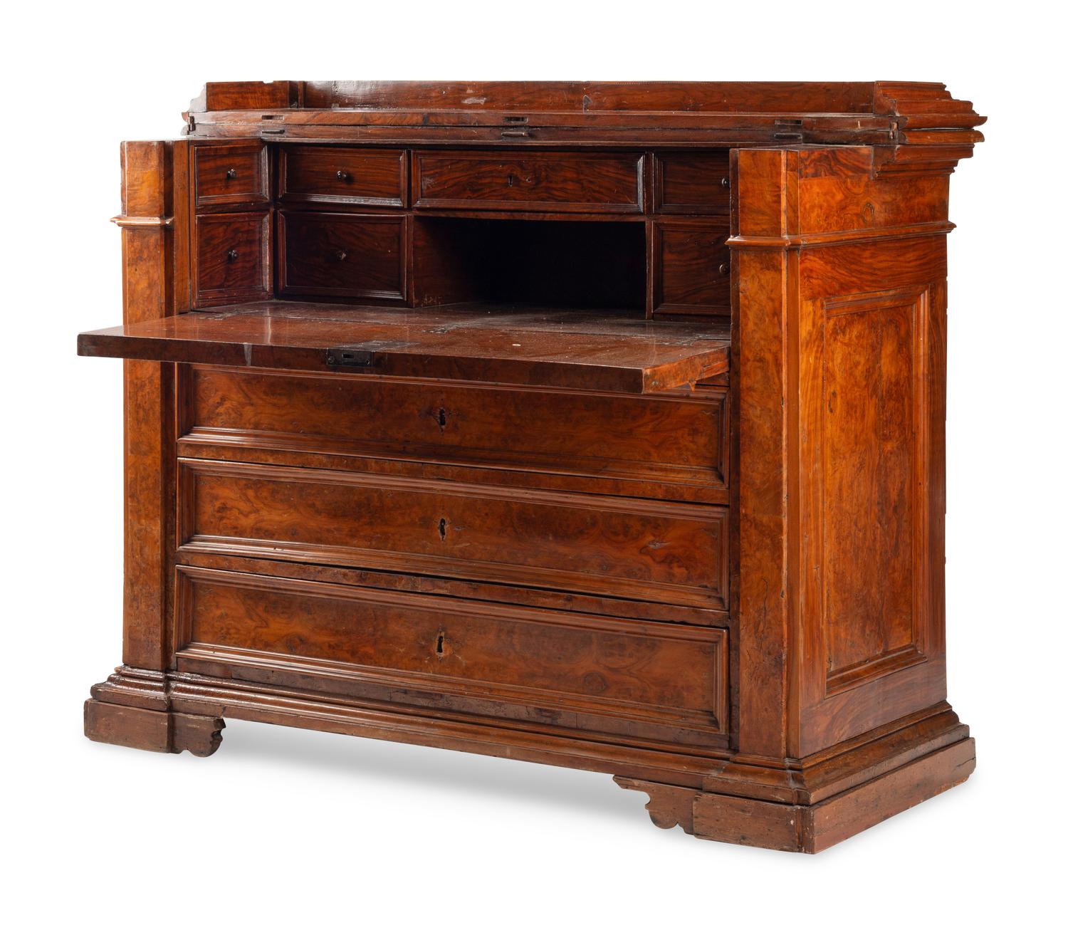 An Italian Walnut Bureau Chest
