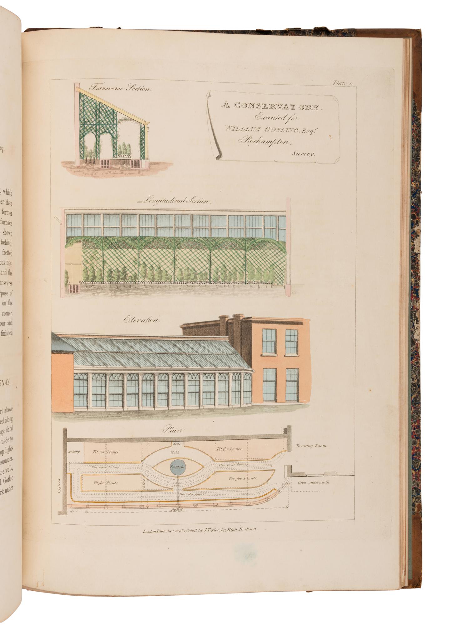 TOD, George. Plans, Elevations and Sections, of Hot-Houses, Green-Houses, an Aquarium, Conservatories, &c . London: J. Taylor, 1823.
