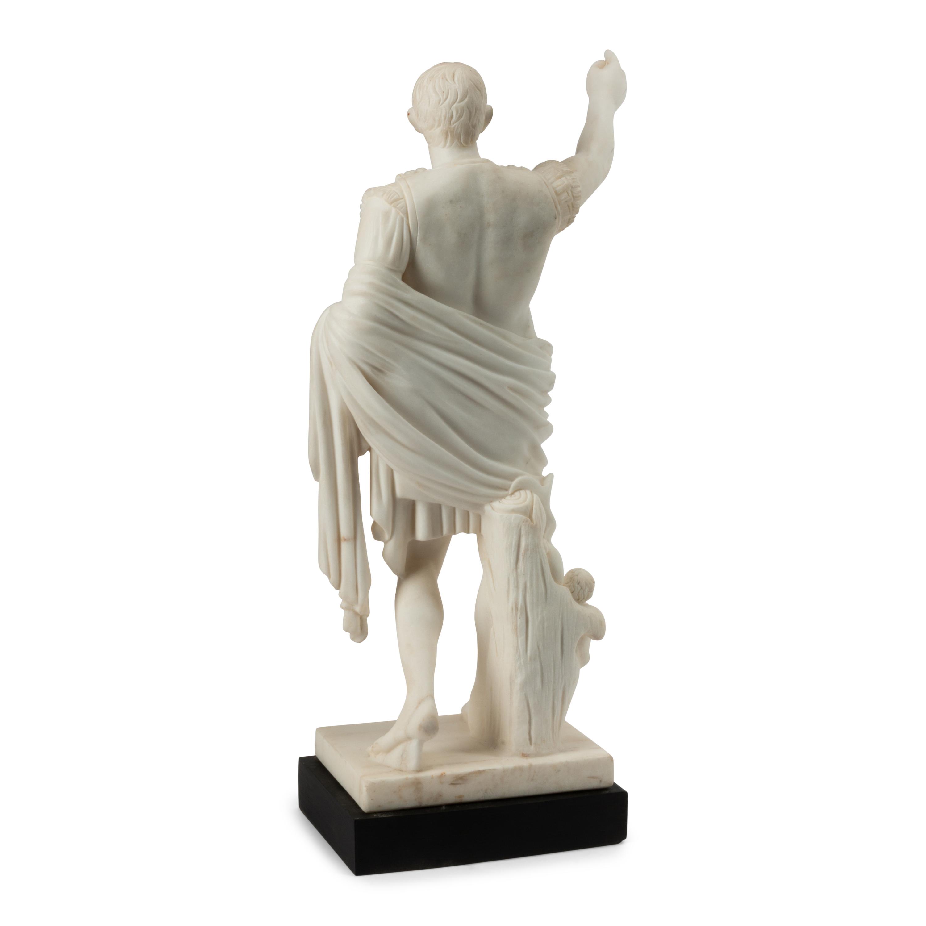 An Italian Carved Marble Model of the Augustus of Prima Porta