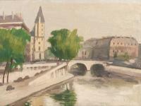 Ernst Neumann, (Canadian, 1907-1956), Pont St. Michael, Paris