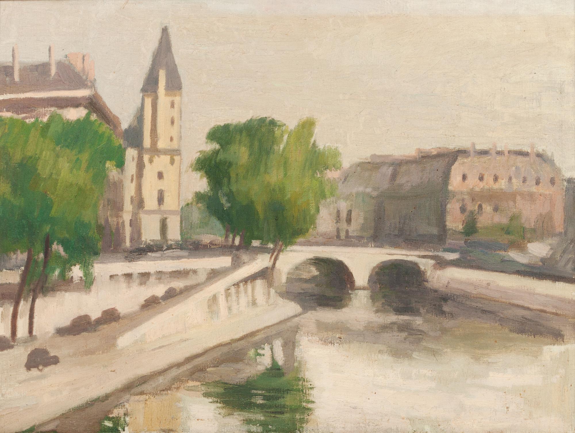 Ernst Neumann, (Canadian, 1907-1956), Pont St. Michael, Paris