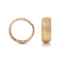 YELLOW GOLD AND DIAMOND HOOP EARCLIPS